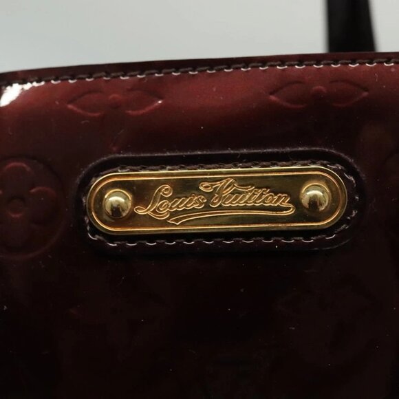 LOUIS VUITTON Monogram Vernis Wilshire PM Hand Bag Amarante - Picture 9 of 15